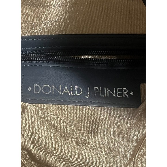 Donald J. Pliner Turquoise Embossed Leather Drawstring Shoulder Bag/ Purse RARE! - Picture 7 of 15